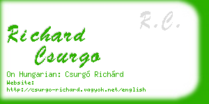 richard csurgo business card
